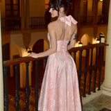 Clara | Robe midi rose dos nu
