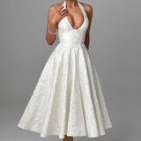Clara | Robe midi rose dos nu