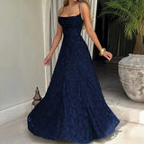 Maria | Robe Longue en Chiffon Jacquard