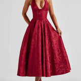 Clara | Robe midi rose dos nu