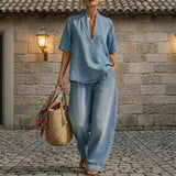 Giulia | Ensemble en jean, pantalon large