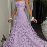 Maria | Robe Longue en Chiffon Jacquard