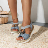 Monique | Sandales Confortables Ergonomiques à Talon Compensé