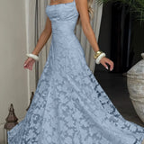 Maria | Robe Longue en Chiffon Jacquard