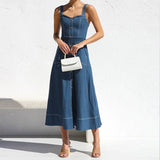 Alba | Robe en jean à bretelles