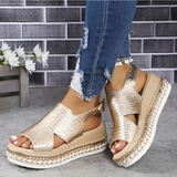 Luxa | Sandales Espadrilles Slingback Métallisées