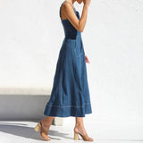 Alba | Robe en jean à bretelles