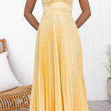 Malka | Robe Maxi Plissée avec Décolleté en V