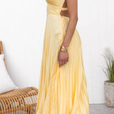 Malka | Robe Maxi Plissée avec Décolleté en V