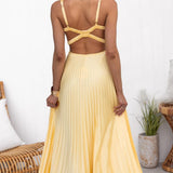 Malka | Robe Maxi Plissée avec Décolleté en V
