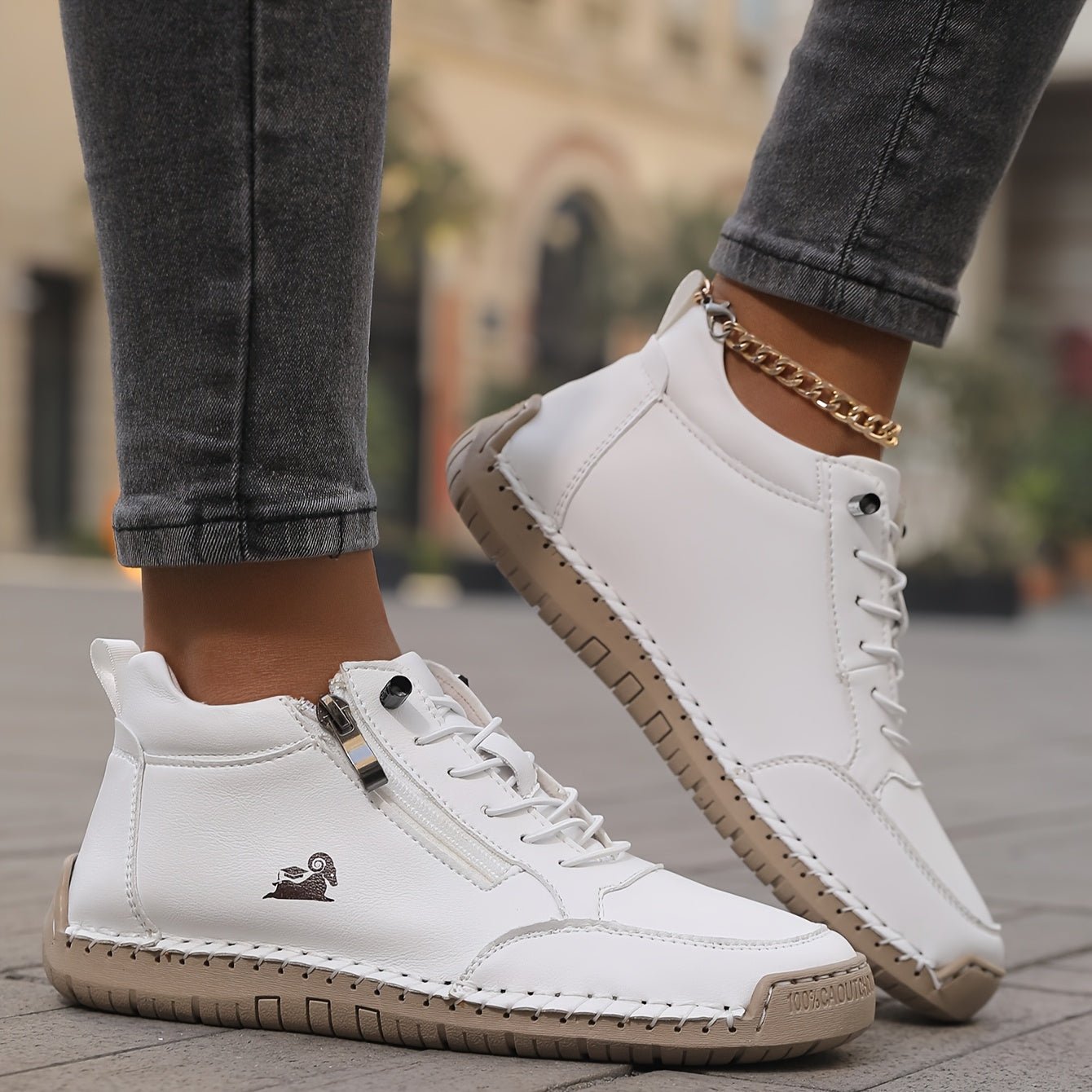 À l'Aise | Mila – Baskets Orthopédiques Confortables avec Fermeture Éclair - Amélie Delaire