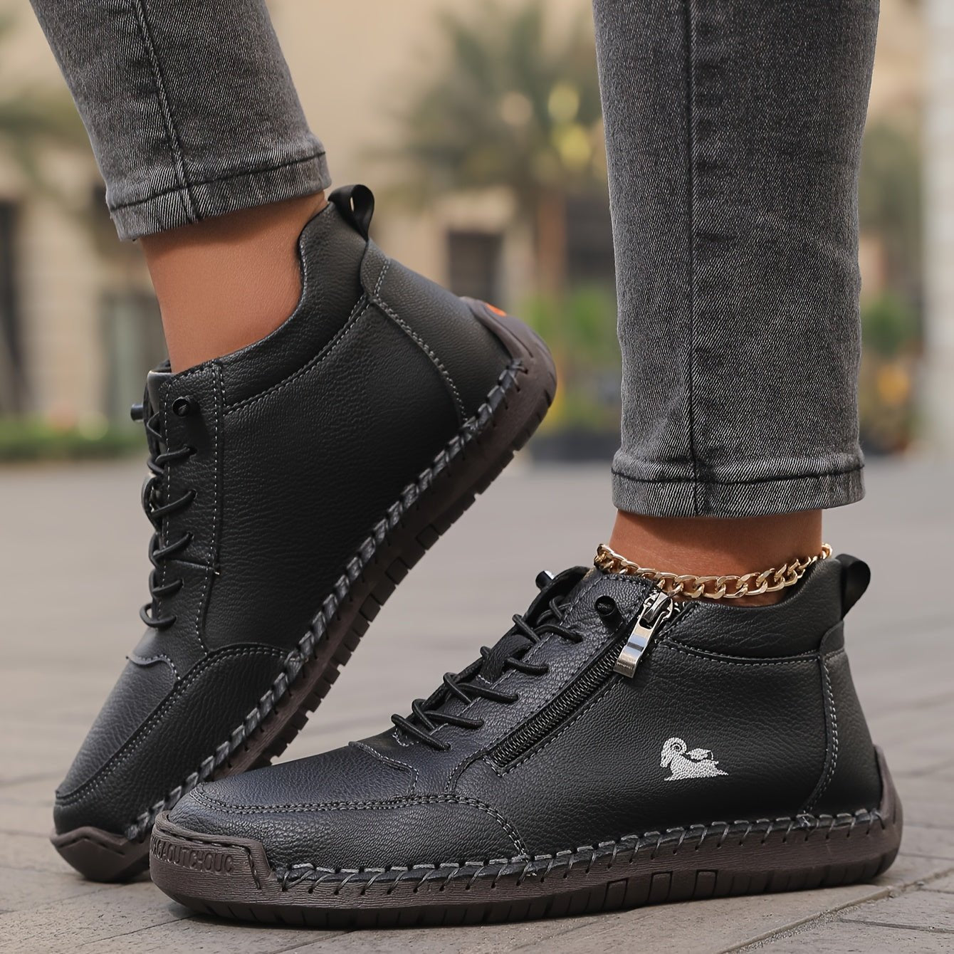 À l'Aise | Mila – Baskets Orthopédiques Confortables avec Fermeture Éclair - Amélie Delaire