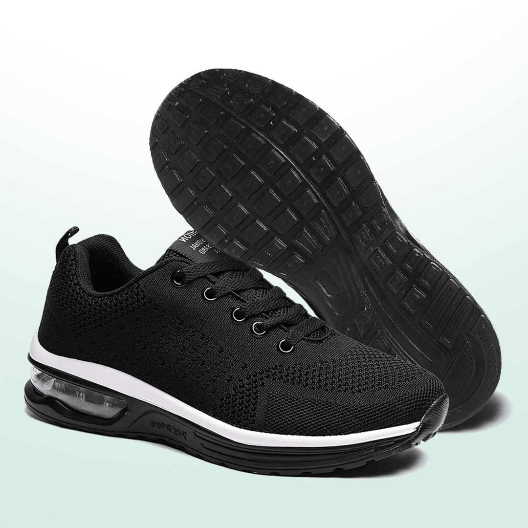 À l'Aise | SanoWalk Chaussures Orthopédiques - Noir Intégral - Amélie Delaire