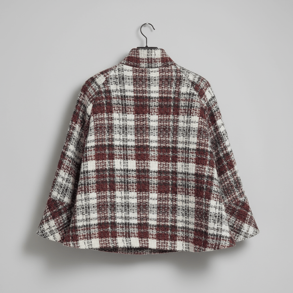 Beatrice | Veste Cape à Carreaux - Amélie Delaire