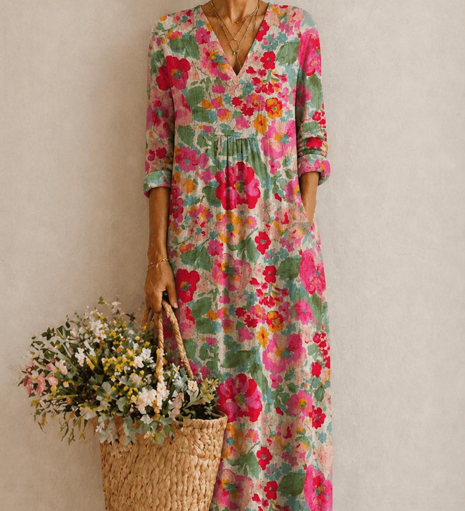 Bloom Reda: Robe de printemps élégante et sans effort - Amélie Delaire