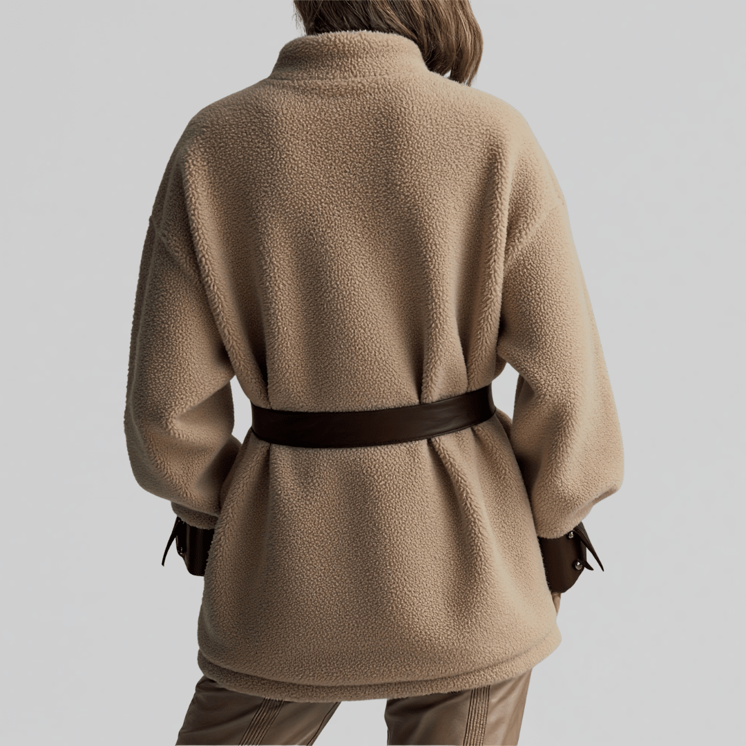 Bridget | Veste Teddy Ceinturée - Amélie Delaire