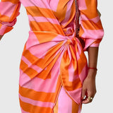 Everly | Élégante Robe Enveloppante avec Imprimé