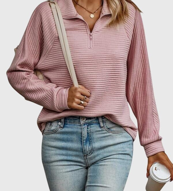 Christine | Pull élégant à demi zip - Amélie Delaire