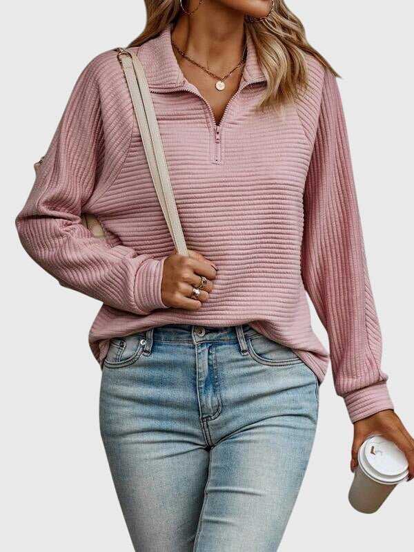Christine | Pull élégant à demi zip - Amélie Delaire
