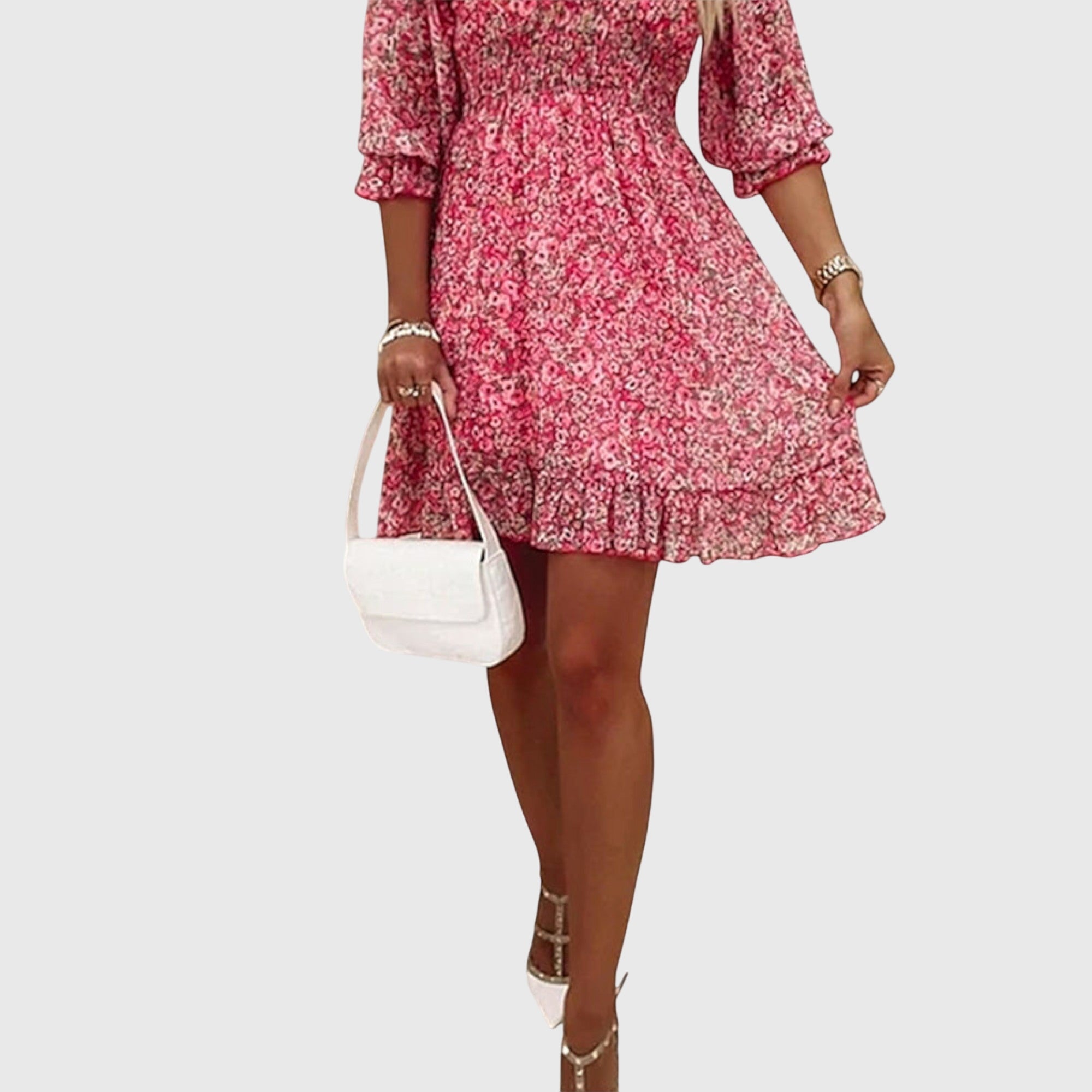 Christine | Robe à Manches Bouffantes Florales - Amélie Delaire