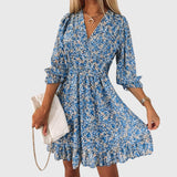Christine | Robe à Manches Bouffantes Florales - Amélie Delaire