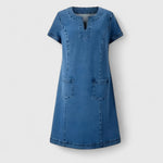 Christine | Robe en Jean Élégante - Amélie Delaire