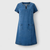 Christine | Robe en Jean Élégante - Amélie Delaire