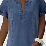 Christine | Robe en Jean Élégante - Amélie Delaire