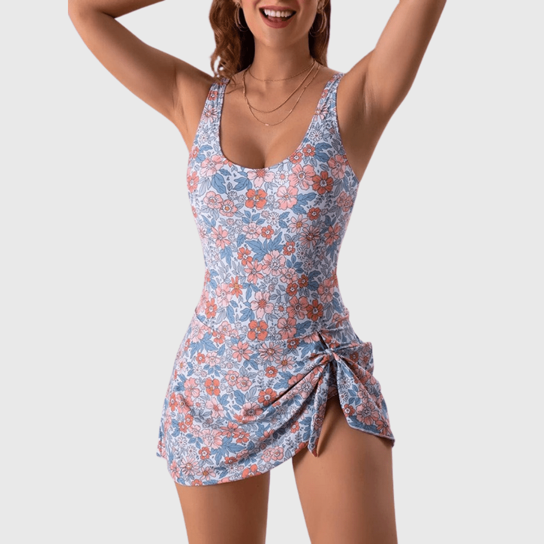 Clara | Maillot de bain une pièce avec jupe - Amélie Delaire