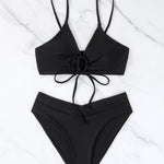 Clotilde | Ensemble de Bikini Deux Pièces avec Nœud à l'Avant - Amélie Delaire