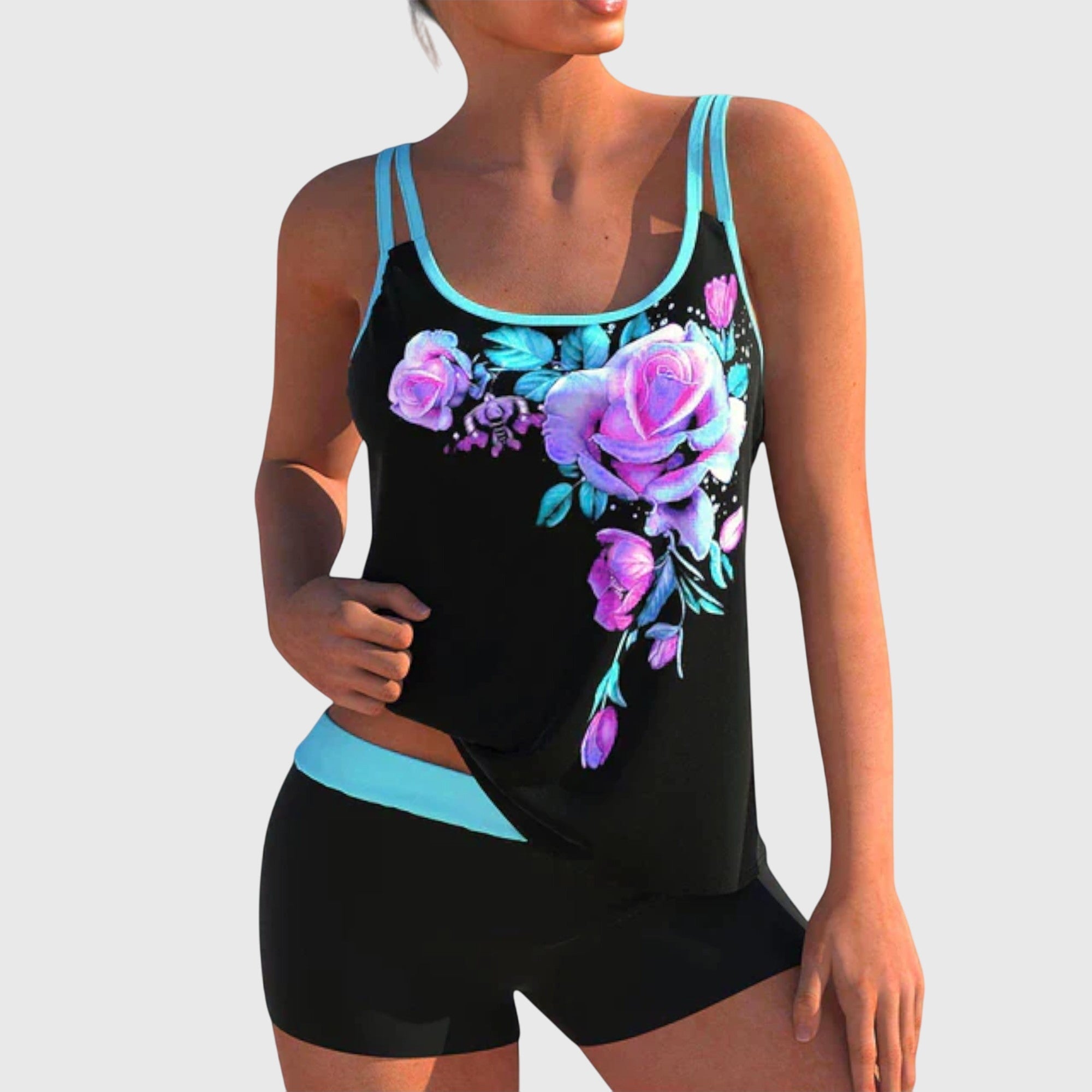 Clotilde | Maillot de bain floral deux pièces - Amélie Delaire