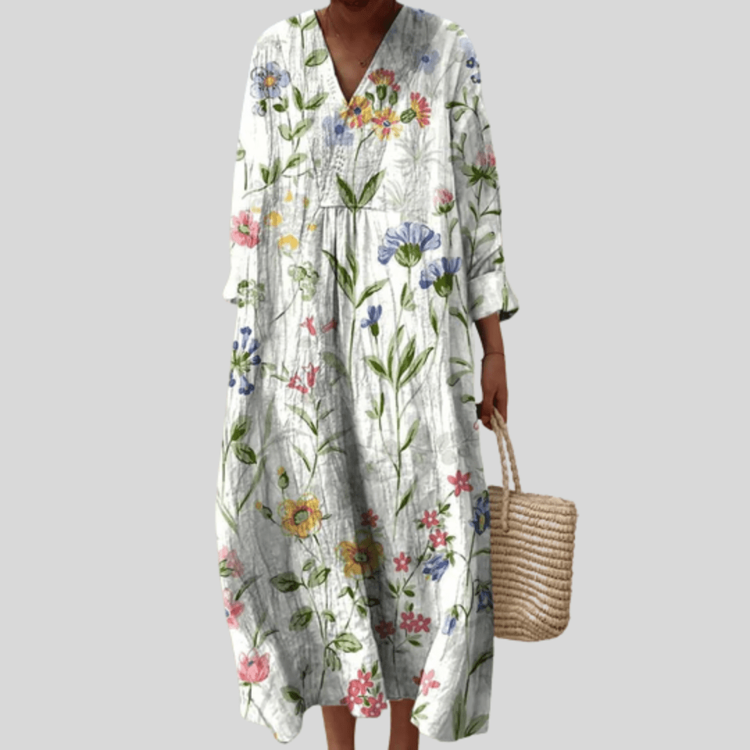 Doriane - Robe d’Été Imprimée Flatteuse - Amélie Delaire