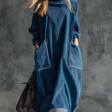 Mara | Robe longue à col montant