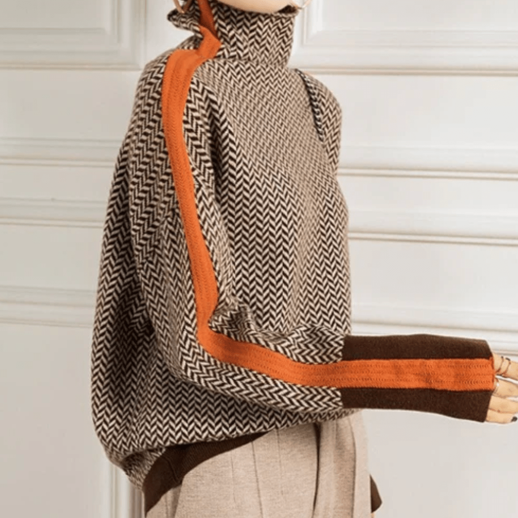 Éléonore | Col roulé Luxe en Chevron - Amélie Delaire