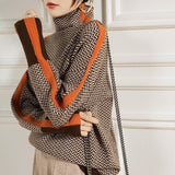 Éléonore | Col roulé Luxe en Chevron - Amélie Delaire