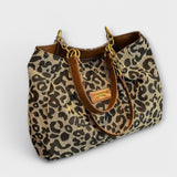 Élodiane | Sac fourre - tout en toile léopard - Amélie Delaire