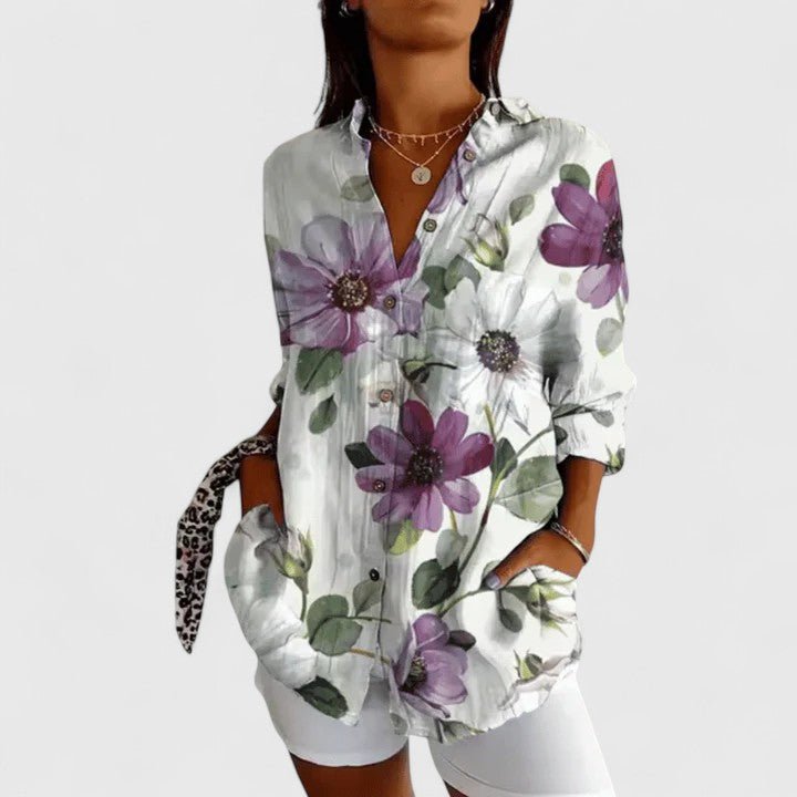 Élodie | Blouse Florale Élégante - Amélie Delaire