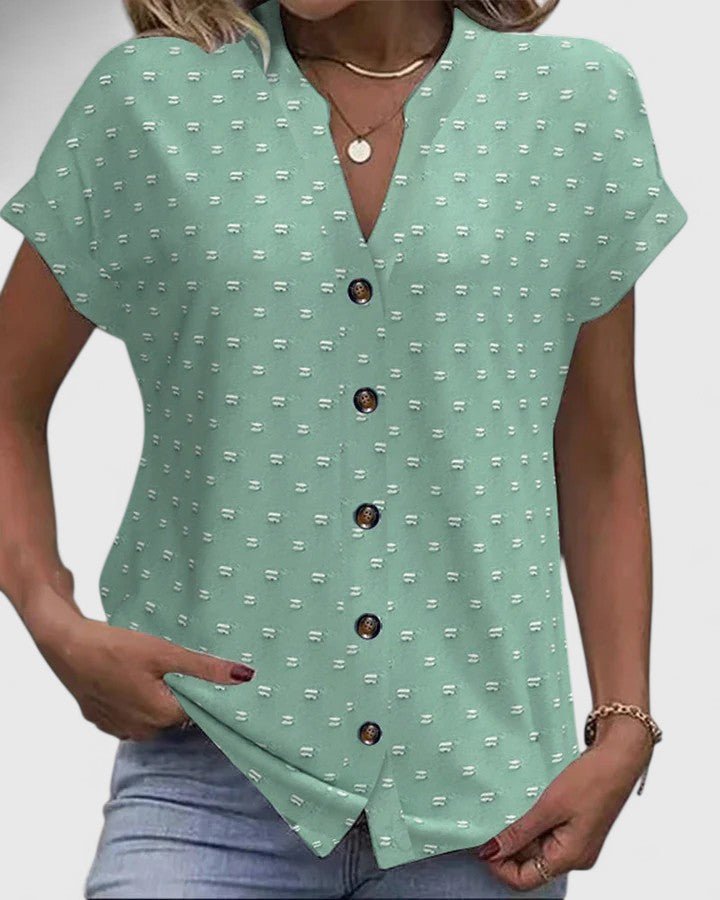 Élodie | Chemise V Neck Confortable - Amélie Delaire