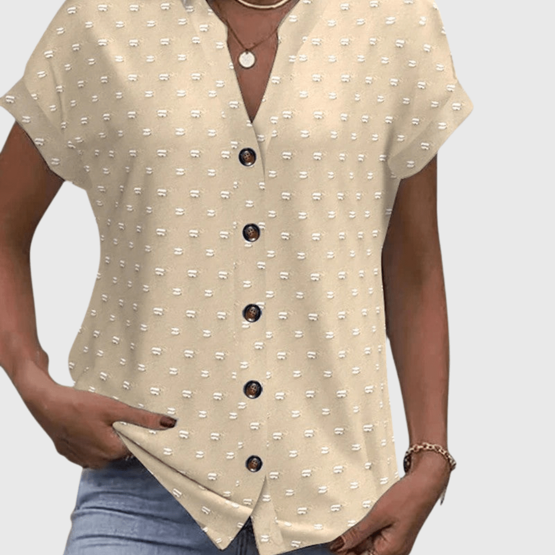 Élodie | Chemise V Neck Confortable - Amélie Delaire