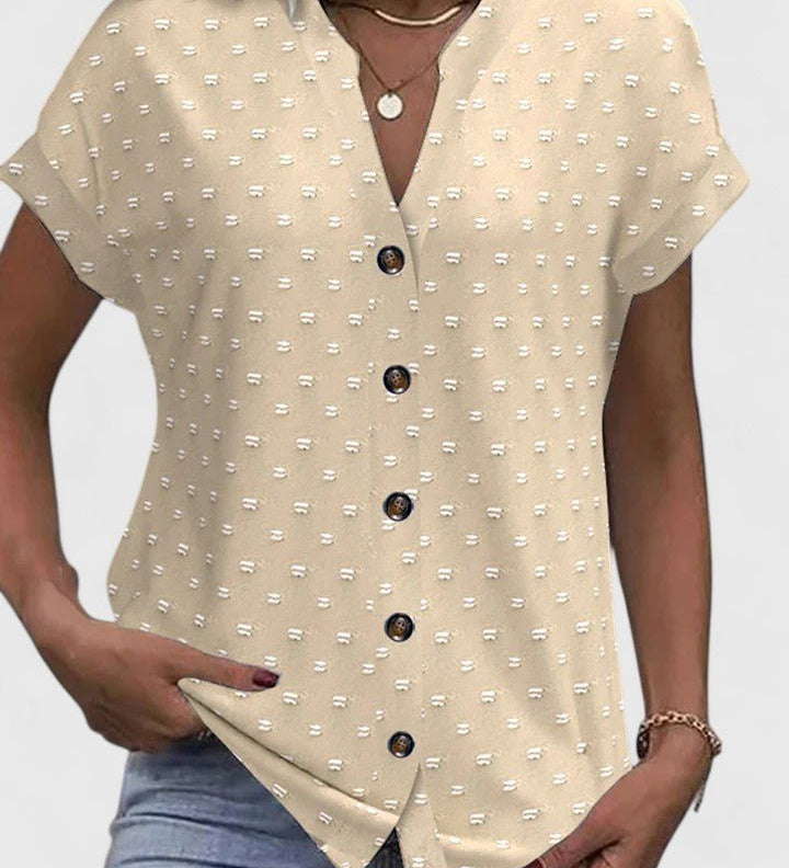 Élodie | Chemise V Neck Confortable - Amélie Delaire