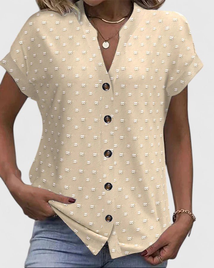 Élodie | Chemise V Neck Confortable - Amélie Delaire