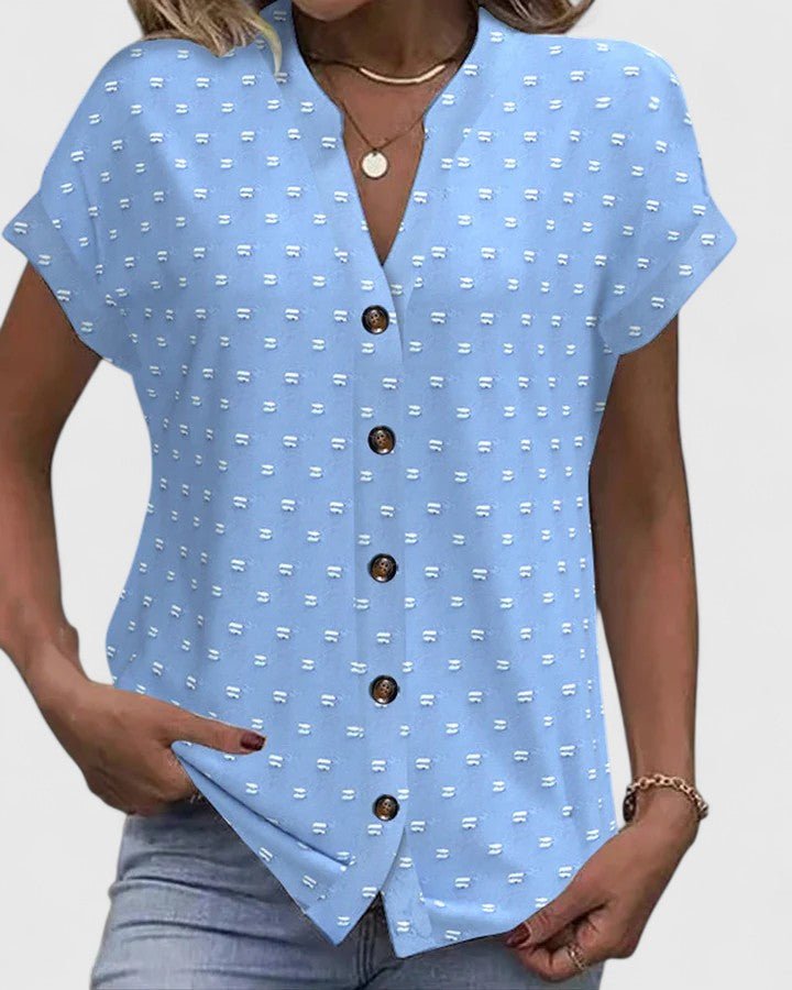 Élodie | Chemise V Neck Confortable - Amélie Delaire