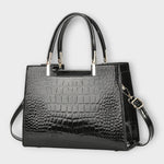 Emilie | Sac à main en cuir crocodile brillant - Amélie Delaire