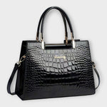Emilie | Sac à main en cuir crocodile brillant - Amélie Delaire