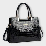 Emilie | Sac à main en cuir crocodile brillant - Amélie Delaire