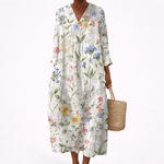 Eva - Robe d’Été Imprimée Flatteuse - Amélie Delaire