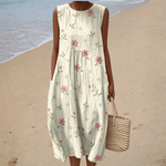 Faustine - Robe d’Été Confortable Sans Manches - Amélie Delaire
