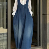 Élise | Robe sans manches en jean