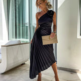 Eya | Élégante Robe Maxi Florale à Épaule Unique