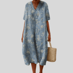 Geneviève - Robe d’Été Imprimée Flatteuse - Amélie Delaire